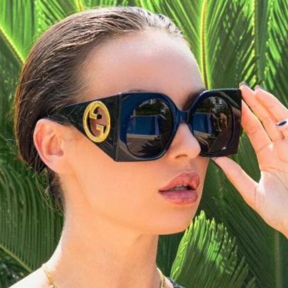 NEW GUCCI GG1254S 002 BUTTERFLY HAVANA BROWN WOMEN SUNGLASSES GUCCI - Picture 2 of 11